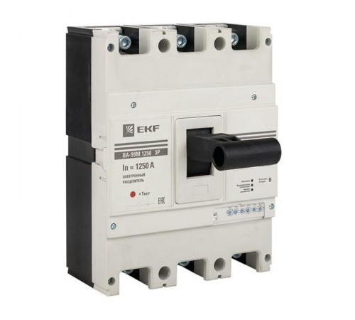 Выключатель автоматический ВА-99М  1250/1250А 3P 50кА с электронным расцепителем PROxima  mccb99-1250-1250me  EKF
