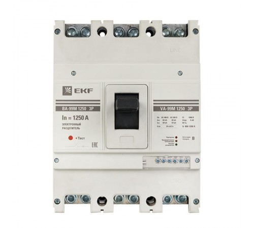 Выключатель автоматический ВА-99М  1250/1250А 3P 50кА с электронным расцепителем PROxima  mccb99-1250-1250me  EKF