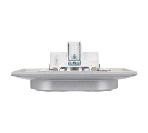 SKANDY Розетка 2-местная с з/к без з/ш 16А сб. SK-R08S серебряный  SK-R21-16-K23-F  IEK