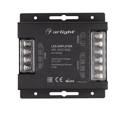 Усилитель ARL-5022-RGB (12-24V, 3x10A, 360-720W)  027140  Arlight
