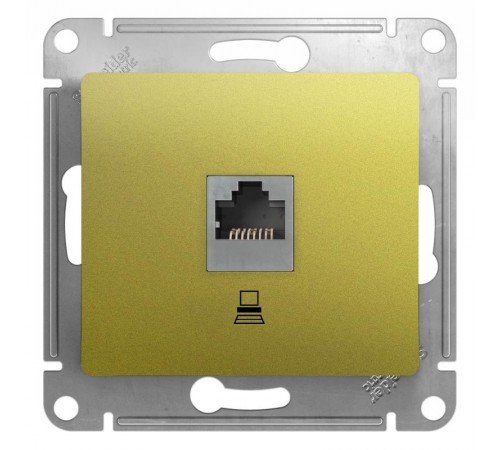 Glossa Фисташковый Розетка компьютерная RJ45 кат.5E  GSL001081K  SE