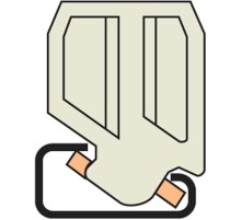 Фиксатор BAR Торц. для рейки DIN1  1SNA164519R2400  TE