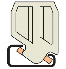 Фиксатор BAR Торц. для рейки DIN1  1SNA164519R2400  TE