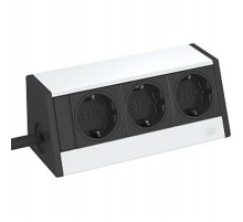 Настольный бокс укомплектованный DB (3 розетки 220В) алюминий, серебристый  6116930  OBO Bettermann