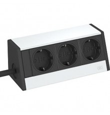 Настольный бокс укомплектованный DB (3 розетки 220В) алюминий, серебристый  6116930  OBO Bettermann