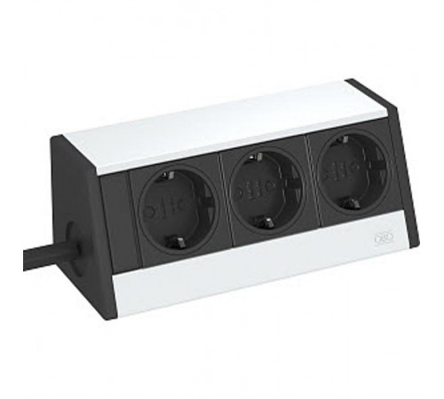 Настольный бокс укомплектованный DB (3 розетки 220В) алюминий, серебристый  6116930  OBO Bettermann