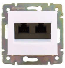 Valena Сл. Кость DIY Розетка компьютерная 2-ая RJ45 категория 5e UTP с захватами  695626  Legrand