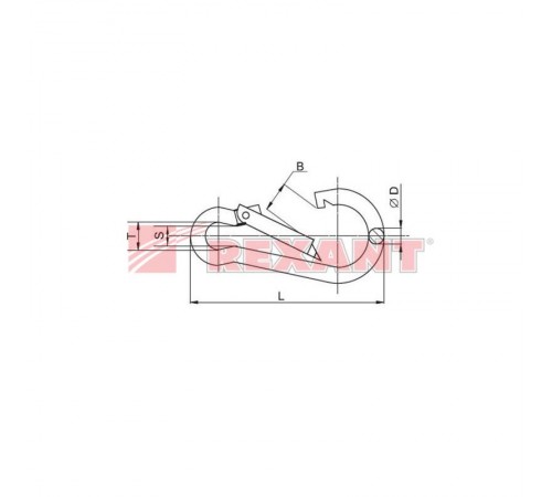 Карабин пожарный 9,0 DIN 5299С  09-5619  REXANT