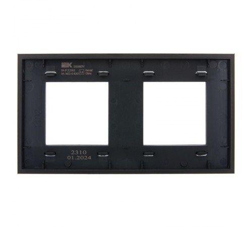 SKANDY Рамка 2-местная SK-F22Bl стекло черный   SK-M22-G-K02  IEK
