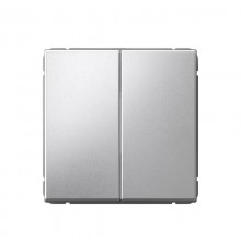 ArtGallery Алюминий Переключатель 2-клавишный , 10АХ, механизм, быстрозажим. клем.  GAL000365S  SE