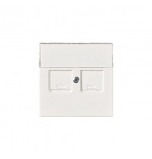 Накладка телекоммуникационной розетки, Impressivo, белый  1819DC-84   2TKA00001111  ABB