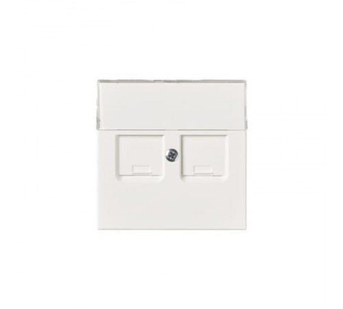 Накладка телекоммуникационной розетки, Impressivo, белый  1819DC-84   2TKA00001111  ABB
