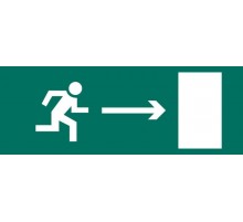 Пиктограмма (Наклейка) Направление к эвакуационному выходу направо (150х300)  1005150300  АСТЗ