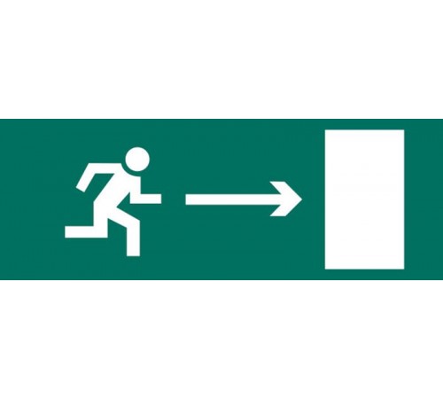 Пиктограмма (Наклейка) Направление к эвакуационному выходу направо (150х300)  1005150300  АСТЗ