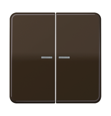 Клавиши для сдвоенных выключателей с подсветкой; коричневые  CD595KO5BR  Jung