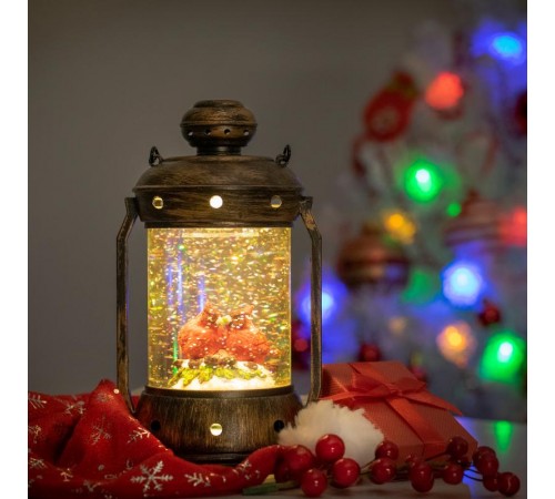 Новогодний декоративный светильник Красный кардинал  ENGDS-12   теплый белый диодов , h 18см, 3*АА, таймер 6 ч, IP20  Б0051944  ЭРА