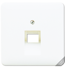 Крышка для одинарных телефонных и компьютерных розеток (UAE), фиксация винтом; термопласт; слоновая кость; CD500  569-1UA  Jung
