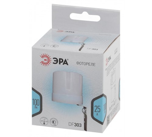 Фотореле DF 303  макс. нагрузка 5500 ВА IP44  серый, (50/1050)  Б0043806  ЭРА