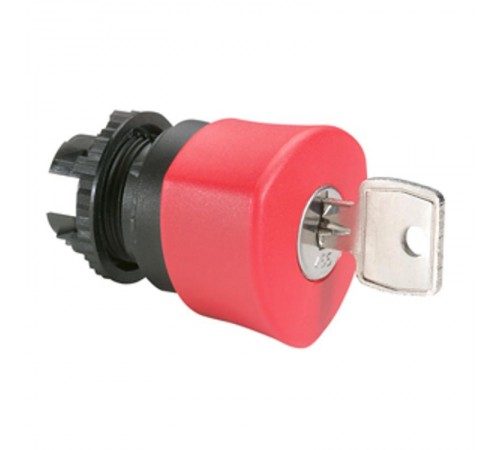 Кнопка с грибовидным толкателем ? 40 - Osmoz - с ключем № 455 для экстр. отключения - без подсв. - красный  023891  Legrand