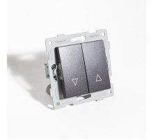 Выключатель управления жалюзи, 10А, 220-250V (антрацит)  201127  SPL