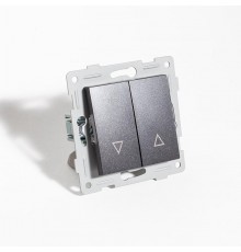 Выключатель управления жалюзи, 10А, 220-250V (антрацит)  201127  SPL