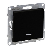 SUNO Выключатель 10АХ 250В с подсветкой/индикацией. Безвинтовые зажимы. Цвет "Антрацит"  721411  Legrand