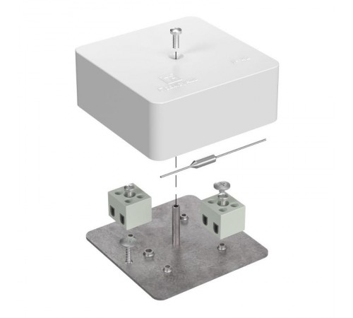 Коробка огнестойкая для кабель-канала Е15-Е120 с термо/предохранителем 75х75х30 IP42  4p, 1.5 мм.кв. 40-0450-FR1.5-4-П  Промрукав