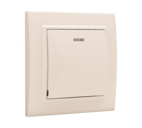 Выключатель 1-кл. СП, Минск, с индикатором 10А, бежевый EKFERV10-121-20EKF