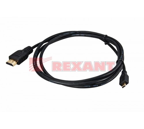 Кабель REXANT HDMI - HDMI 2.0 длина 1.5 метра (GOLD) 17-6103  REXANT