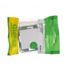 Glossa Белый Кнопка нажимная, сх.1, 10АХ  GSL000115  SE