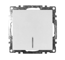 Выключатель электрический 1-клавишный c индикатором (механизм), серия Катрин, GLS10-7101-01, белый  39299  STEKKER