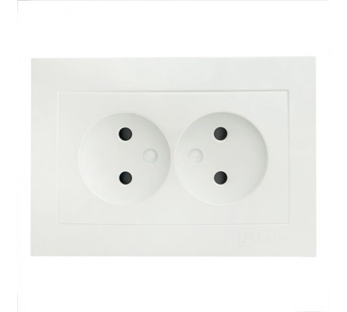 Валенсия лицевая панель розетка 2-местной б/з 10А жемчуг с защ. штор. EKF PROxima   ESR10-L-102-50   EKF