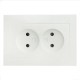 Валенсия лицевая панель розетка 2-местной б/з 10А жемчуг с защ. штор. EKF PROxima   ESR10-L-102-50   EKF