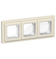 FLITE Рамка 3-местная IP55 Рпро-3-55-ФлСл сливочный  FI-M30-32-55-K86  IEK