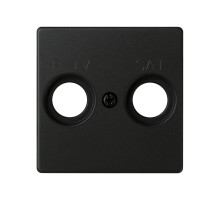 Накладка для розетки R-TV+SAT с пиктограммой "R-TV SAT" черного матового цвета S82 Concept  8200097-098  Simon