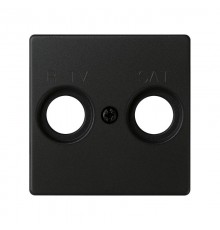 Накладка для розетки R-TV+SAT с пиктограммой "R-TV SAT" черного матового цвета S82 Concept  8200097-098  Simon