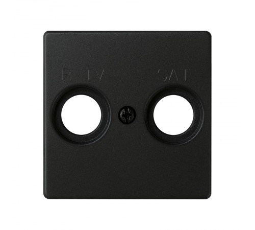 Накладка для розетки R-TV+SAT с пиктограммой "R-TV SAT" черного матового цвета S82 Concept  8200097-098  Simon