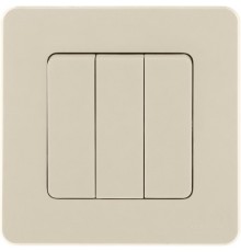 Inspiria Слоновая кость Выключатель 3-клавишный 10АХ 250В винтовые зажимы  673541  Legrand