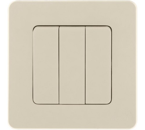 Inspiria Слоновая кость Выключатель 3-клавишный 10АХ 250В винтовые зажимы  673541  Legrand