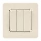Inspiria Слоновая кость Выключатель 3-клавишный 10АХ 250В винтовые зажимы  673541  Legrand