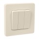 Inspiria Слоновая кость Выключатель 3-клавишный 10АХ 250В винтовые зажимы  673541  Legrand