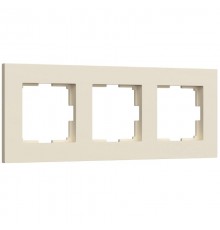 W0032962/ Электроустановочные изделия - Рамка на 3 поста Slab (айвори софт)  a062808  Werkel