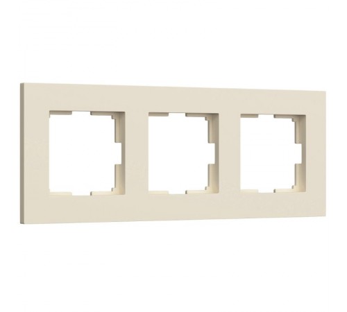 W0032962/ Электроустановочные изделия - Рамка на 3 поста Slab (айвори софт)  a062808  Werkel