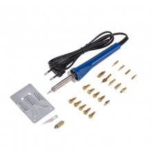 Набор паяльник-выжигатель (19 насадок) ПРОФИ 220 V/30 Вт  12-0183-1  REXANT