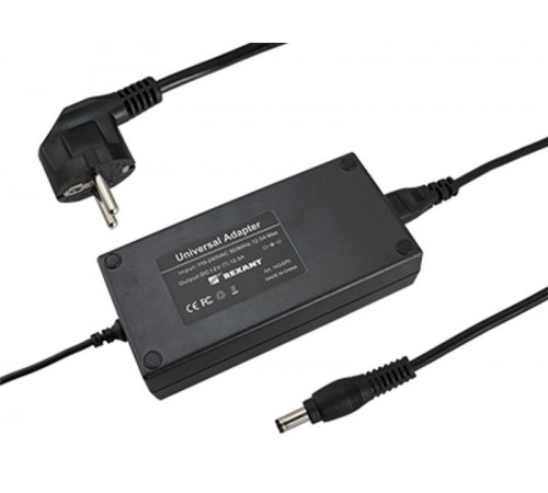 Источник питания 110-220V AC/12V DC, 12,5А, 150W с DC разъемом подключения 5.5*2.1, без влагозащиты (IP23)  200-150-3  REXANT