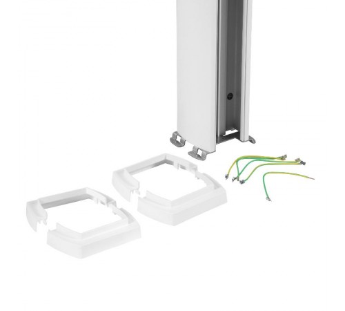 Универсальная колонна алюминиевая с крышкой из алюминия 2 секции, высота 4,02 метра, с возможностью увеличения высоты до 5,3 метра, цвет белый  65313