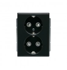 Розетка Double Shuko 16А 230В Impressivo, антрацит  302EUC-81   2TKA00000440  ABB