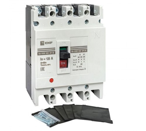 Выключатель автоматический ВА-99М 100/125А 4P 5In 35кА EKF PROxima  mccb99-4P5In100-125m  EKF