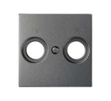 Накладка для розетки R-TV+SAT с пиктограммой "TV R" цвета матовый титан S82 Concept  8200053-096  Simon