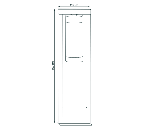 Светильник садово-парковый Clio столб 14.2*50cm, 170-240V / 50Hz, 1xE27, Max.60W, IP54  GD019  Gauss